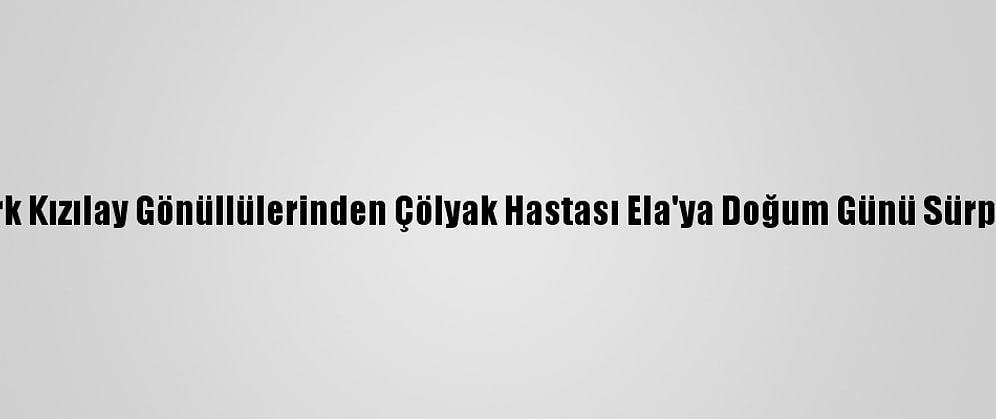 Türk Kızılay Gönüllülerinden Çölyak Hastası Ela'ya Doğum Günü Sürprizi