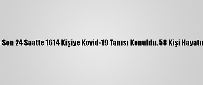 Türkiye'de Son 24 Saatte 1614 Kişiye Kovid-19 Tanısı Konuldu, 58 Kişi Hayatını Kaybetti