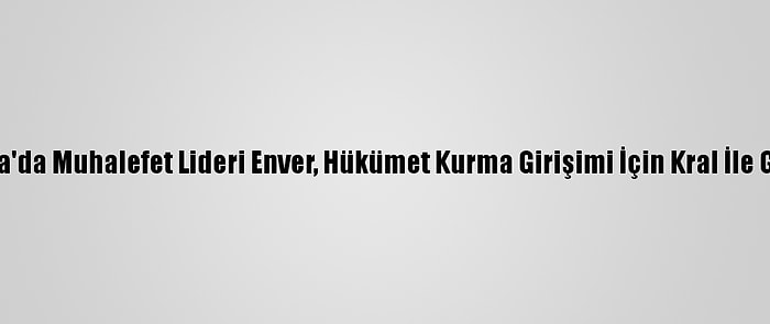 Malezya'da Muhalefet Lideri Enver, Hükümet Kurma Girişimi İçin Kral İle Görüştü