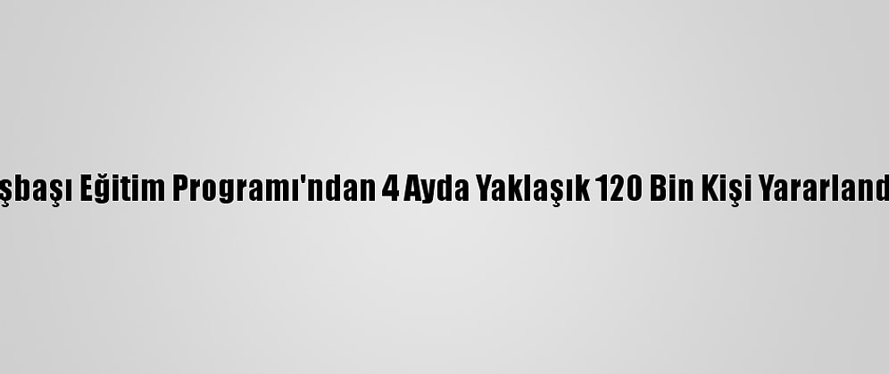 İşbaşı Eğitim Programı'ndan 4 Ayda Yaklaşık 120 Bin Kişi Yararlandı