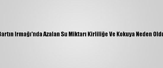 Bartın Irmağı'nda Azalan Su Miktarı Kirliliğe Ve Kokuya Neden Oldu