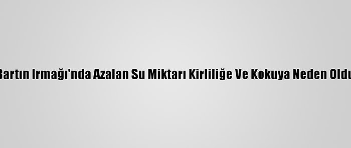 Bartın Irmağı'nda Azalan Su Miktarı Kirliliğe Ve Kokuya Neden Oldu