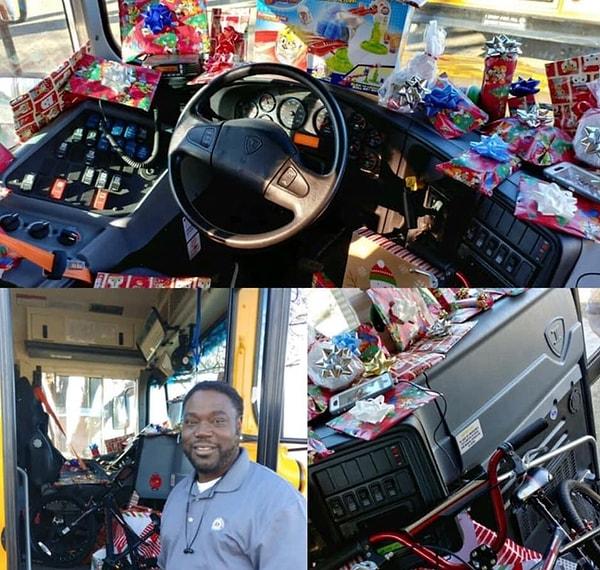 10. Otobüsündeki her çocuğa ne istediğini sorup Noel hediyesi alan ilkokul otobüsü şoförü.