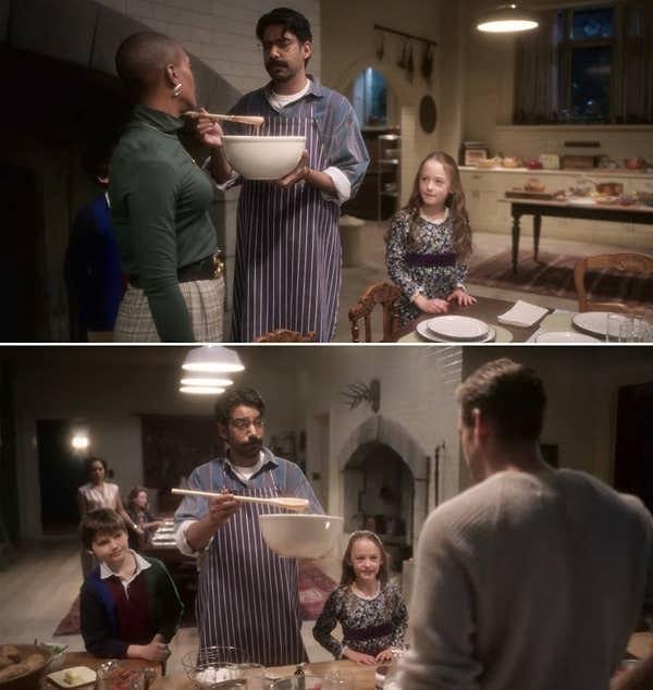 15. T'Nia ve Amelia'nın setten en sevdikleri anı ise Bly Manor sakinlerinin mutfakta birlikte kek yaptığı sahneymiş.
