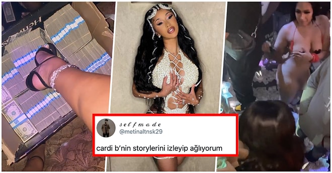 Vay Anasını! Cardi B'nin Striptizcilerin Vücudundan Dolarlar Yağdırdığı Müstehcen Partisi