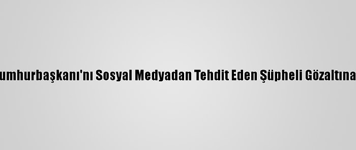 Kktc Cumhurbaşkanı'nı Sosyal Medyadan Tehdit Eden Şüpheli Gözaltına Alındı