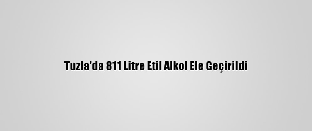 Tuzla'da 811 Litre Etil Alkol Ele Geçirildi