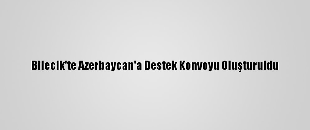 Bilecik'te Azerbaycan'a Destek Konvoyu Oluşturuldu
