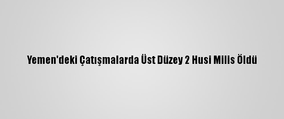 Yemen'deki Çatışmalarda Üst Düzey 2 Husi Milis Öldü