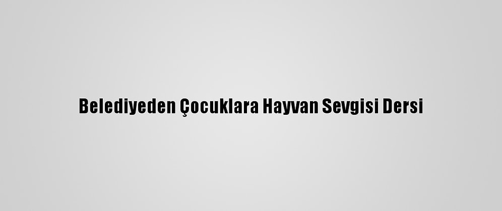 Belediyeden Çocuklara Hayvan Sevgisi Dersi