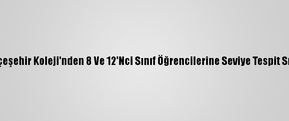 Bahçeşehir Koleji'nden 8 Ve 12'Nci Sınıf Öğrencilerine Seviye Tespit Sınavı