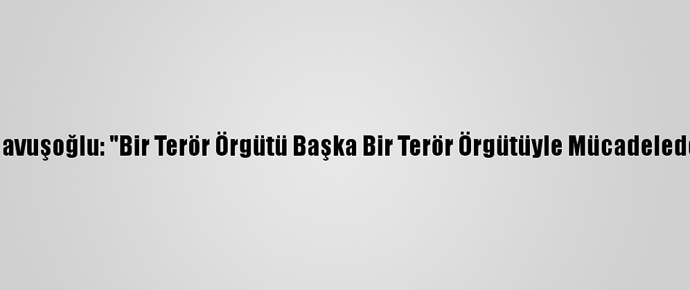 Dışişleri Bakanı Çavuşoğlu: "Bir Terör Örgütü Başka Bir Terör Örgütüyle Mücadelede Partner Olamaz"