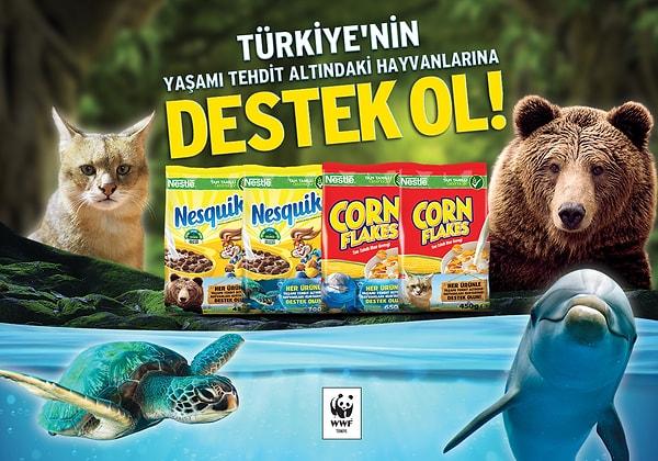 Nestlé Kahvaltılık Gevrekler ve WWF-Türkiye işbirliği ile yaşamı tehdit altında olan hayvanları gelin birlikte koruyalım!