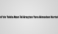 Kocaeli'de Takla Atan İki Araçtan Yara Almadan Kurtuldular