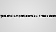 Sivas'ta Sağlıkçılar Ambulans Şoförü Olmak İçin Zorlu Parkurlarda Ter Döktü