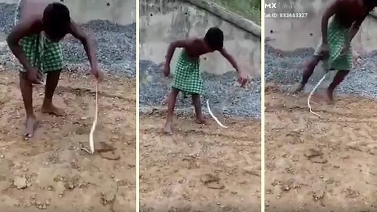 Oynadığı Yılan Tarafından Penisinden Isırılan Çocuğun Tezeği Avuçla Yediği Anlar