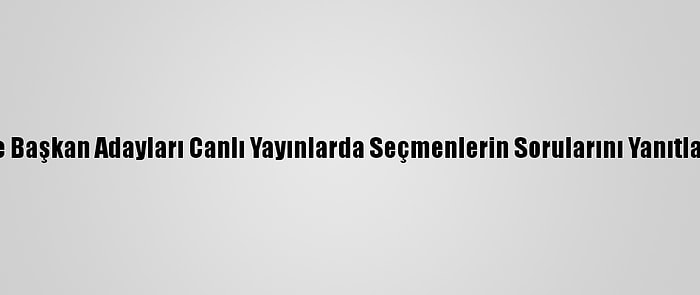 ABD'de Başkan Adayları Canlı Yayınlarda Seçmenlerin Sorularını Yanıtlayacak