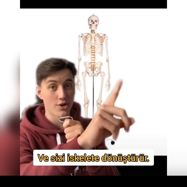 4 midesi olan bu balinanın midesinde oradan oraya dolaşırken başımıza gelenlerden sonra geriye sadece iskeletimiz kalıyor. Acaba iskeletimiz sonra ne olacak?
