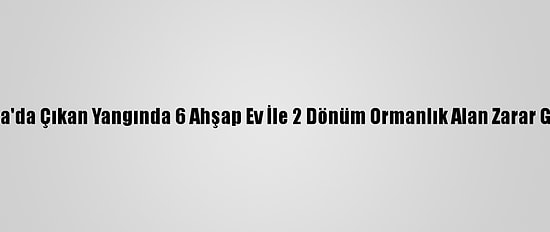 Muğla'da Çıkan Yangında 6 Ahşap Ev İle 2 Dönüm Ormanlık Alan Zarar Gördü