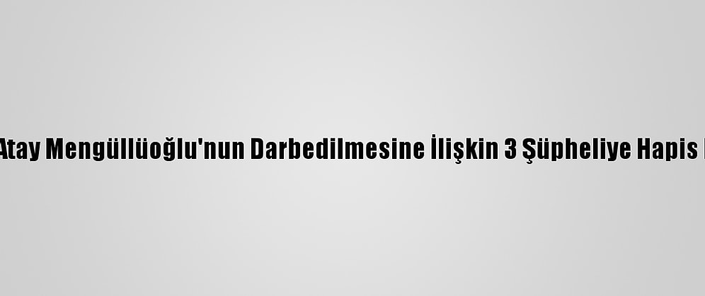 Barış Atay Mengüllüoğlu'nun Darbedilmesine İlişkin 3 Şüpheliye Hapis İstemi