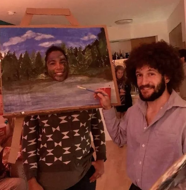 3. Боб Росс и одна из его картин