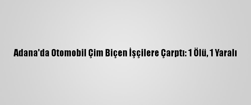 Adana'da Otomobil Çim Biçen İşçilere Çarptı: 1 Ölü, 1 Yaralı