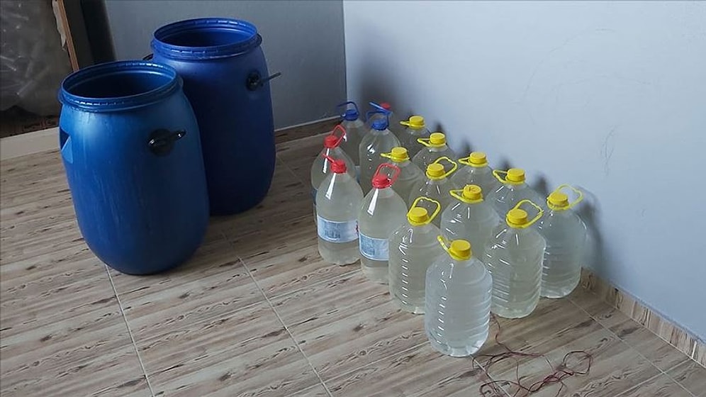 Adana'da 1585 Litre Sahte İçki Ele Geçirildi