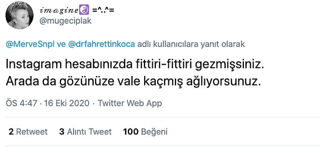 1500 yıllık kadim Anadolu geleneği stalk yapıp b💩klama sanatını icra edenler de eksik olmadı tabii.