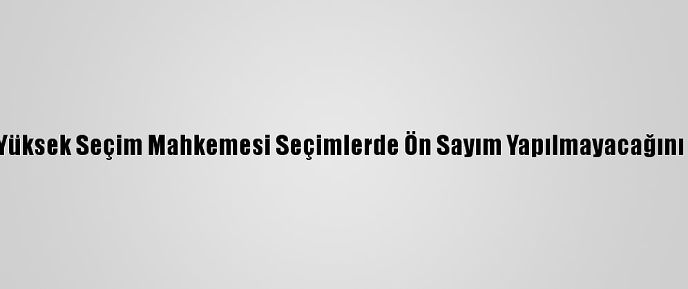 Bolivya Yüksek Seçim Mahkemesi Seçimlerde Ön Sayım Yapılmayacağını Açıkladı