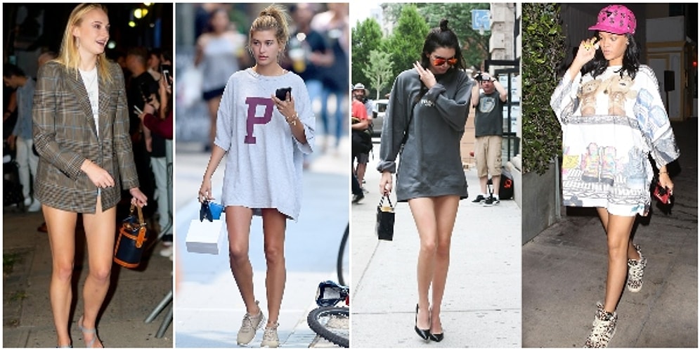 Ünlüler Yine Değişik Bir Akım Başlattı: Sanki Giyinmeyi Unutmuş Gibi Gösteren Pantolonsuz Kombin Trendi