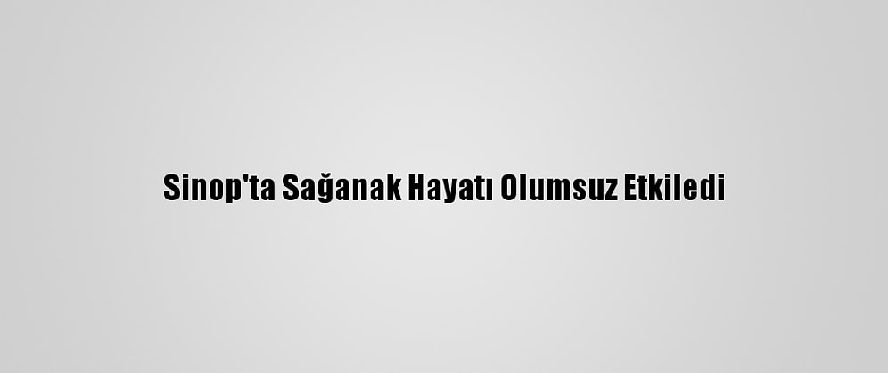 Sinop'ta Sağanak Hayatı Olumsuz Etkiledi