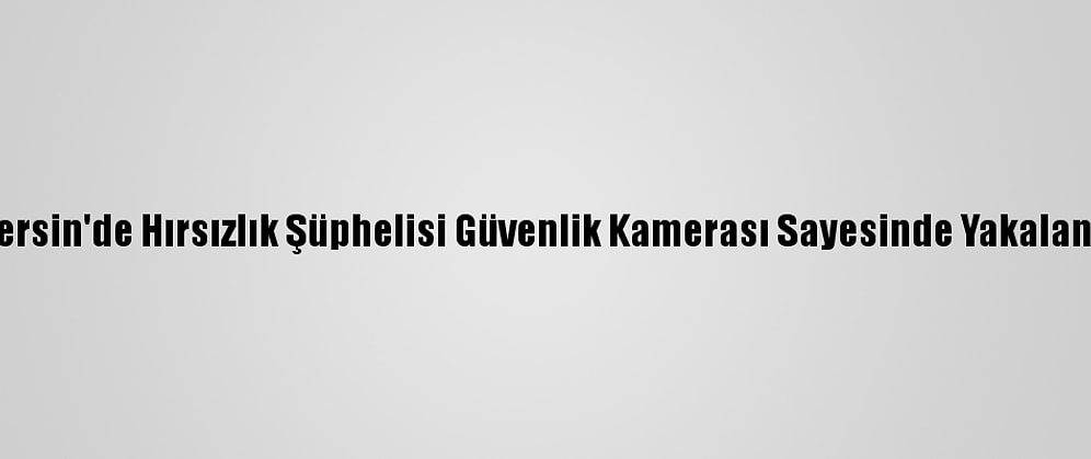Mersin'de Hırsızlık Şüphelisi Güvenlik Kamerası Sayesinde Yakalandı