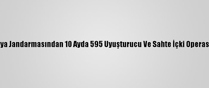 Antalya Jandarmasından 10 Ayda 595 Uyuşturucu Ve Sahte İçki Operasyonu