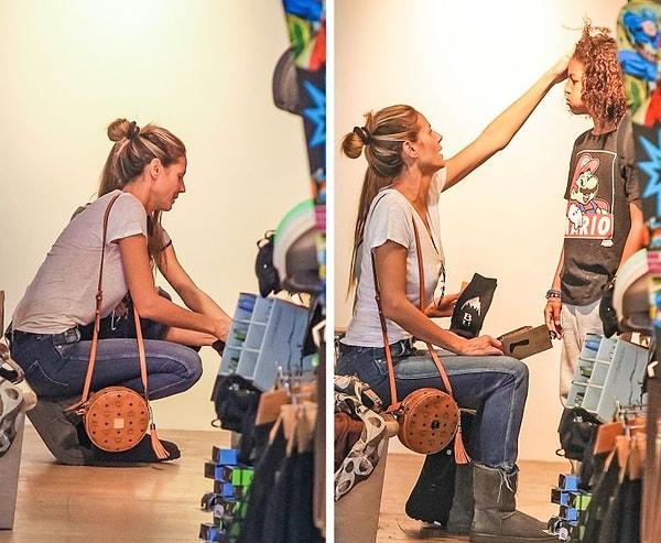 5. Heidi Klum'un çocuklarıyla birlikte alışverişe çıkması.