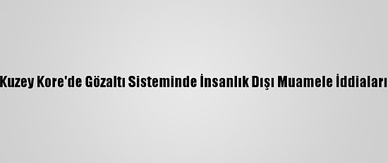 Kuzey Kore'de Gözaltı Sisteminde İnsanlık Dışı Muamele İddiaları