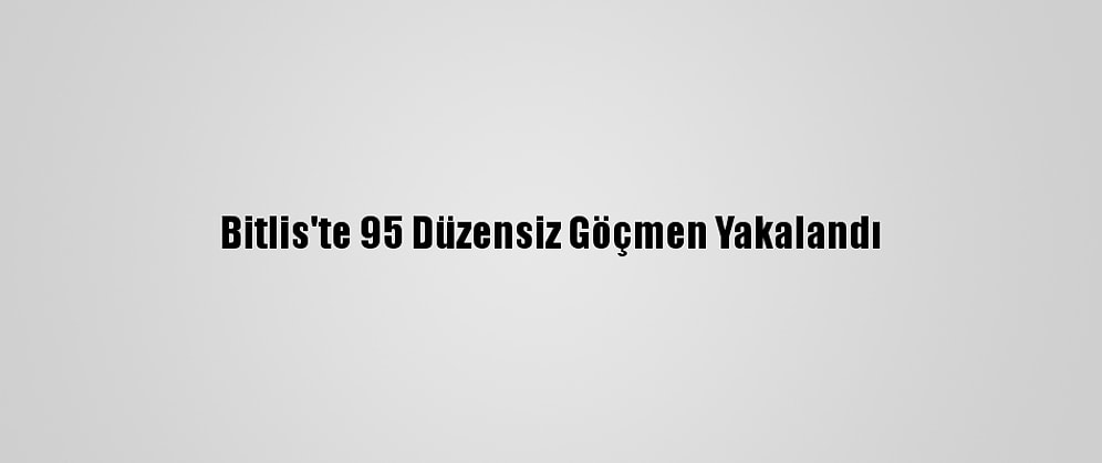 Bitlis'te 95 Düzensiz Göçmen Yakalandı