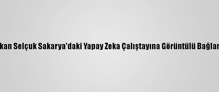 Bakan Selçuk Sakarya'daki Yapay Zeka Çalıştayına Görüntülü Bağlandı