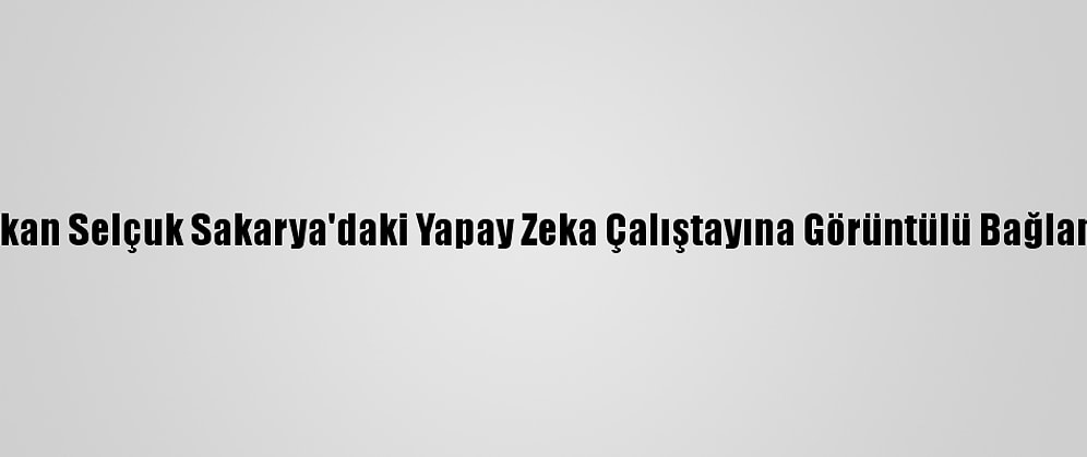 Bakan Selçuk Sakarya'daki Yapay Zeka Çalıştayına Görüntülü Bağlandı