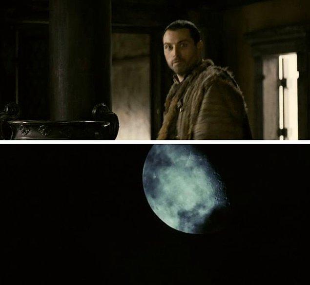 11. 'Tristan ve İsolde' filminde Lord Marke'ın dolunay olduğunu söylediğini duyuyoruz sonraki sahnede ise gösterilen Ay'ın dolunay olmadığını görüyoruz.