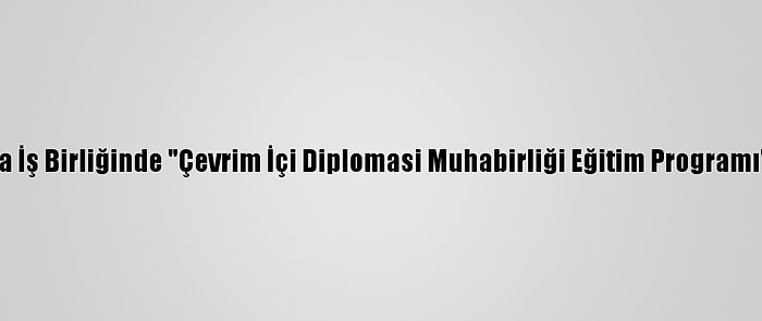 Aa Ve Tika İş Birliğinde "Çevrim İçi Diplomasi Muhabirliği Eğitim Programı" Başladı