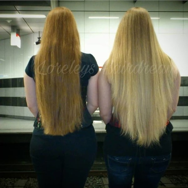 5. Кстати, вот так выглядели волосы девушки 8 лет назад.