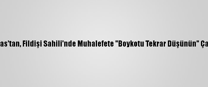 Ecowas'tan, Fildişi Sahili'nde Muhalefete "Boykotu Tekrar Düşünün" Çağrısı