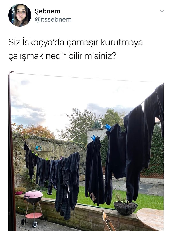 9. Türklüğün dünyada nişanesi ipe çamaşır asmak.