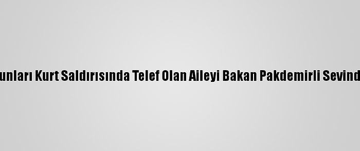 Koyunları Kurt Saldırısında Telef Olan Aileyi Bakan Pakdemirli Sevindirdi