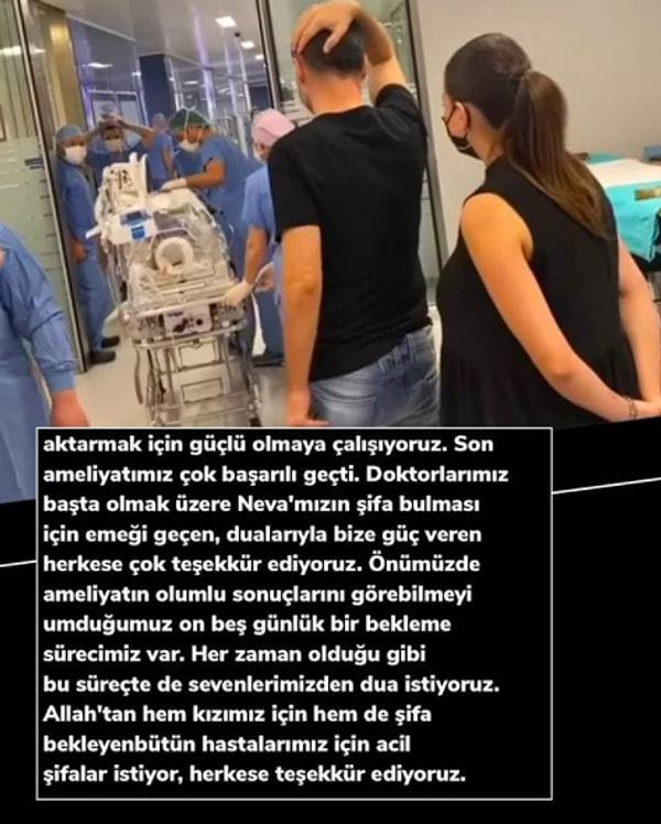 8. Sinan Özen, cumartesi günü 7. ameliyatına giren kızı Neva ile ilgili bir paylaşım yaptı!
