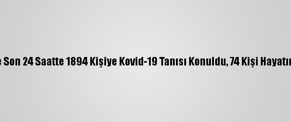 Türkiye'de Son 24 Saatte 1894 Kişiye Kovid-19 Tanısı Konuldu, 74 Kişi Hayatını Kaybetti