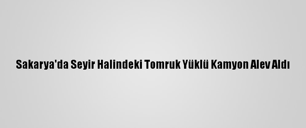 Sakarya'da Seyir Halindeki Tomruk Yüklü Kamyon Alev Aldı