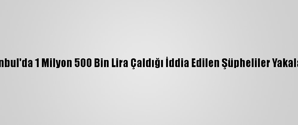 İstanbul'da 1 Milyon 500 Bin Lira Çaldığı İddia Edilen Şüpheliler Yakalandı