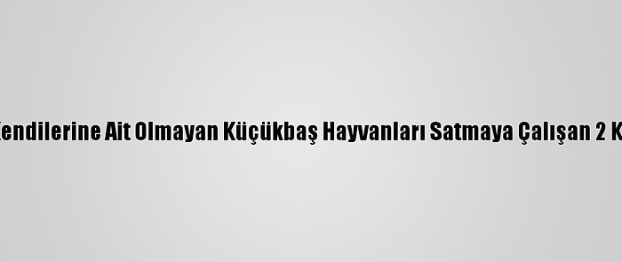 Gaziantep'te Kendilerine Ait Olmayan Küçükbaş Hayvanları Satmaya Çalışan 2 Kişi Tutuklandı