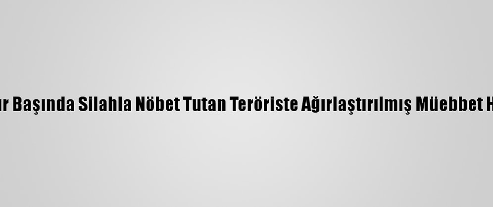 Çukur Başında Silahla Nöbet Tutan Teröriste Ağırlaştırılmış Müebbet Hapis